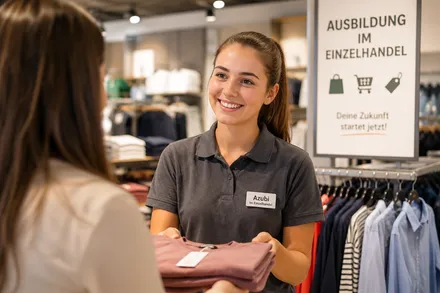 Junge Frau mit Namensschild 