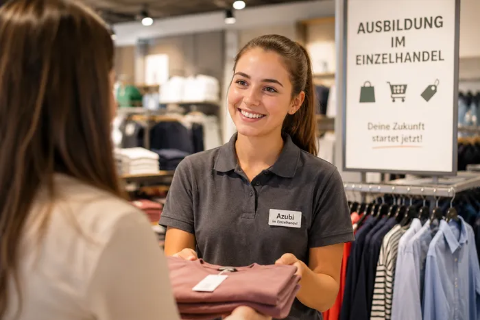 Junge Frau mit Namensschild 