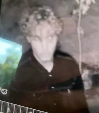 Unscharfes Porträt einer Person mit lockigem Haar und dunklem Oberteil.