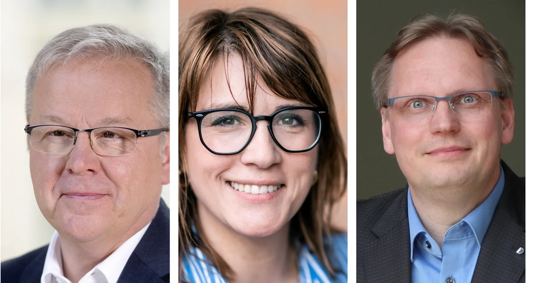 Porträts von Wolfgang Jörg, Ina Blumenthal und Dr. Dennis Maelzer, die an der SPD-Fraktion beteiligt sind.