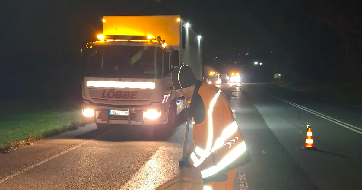 Kilometerlange Ölspur verursacht stundenlange Sperrung einer Spur auf ...